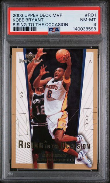 2003 UPPER DECK MVP RISING TO THE OCCASION #RO1 KOBE BRYANT RISING TO THE OCCASION - PSA 8 NM - MT