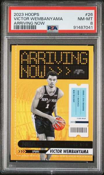 VICTOR WEMBANYAMA 2023 NBA HOOPS Arriving Now Card #26 PSA 8 - Shuga Records