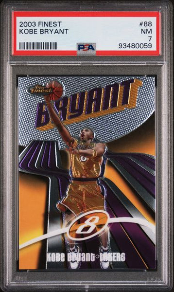 KOBE BRYANT 2003 Topps FINEST Card #88 PSA 7