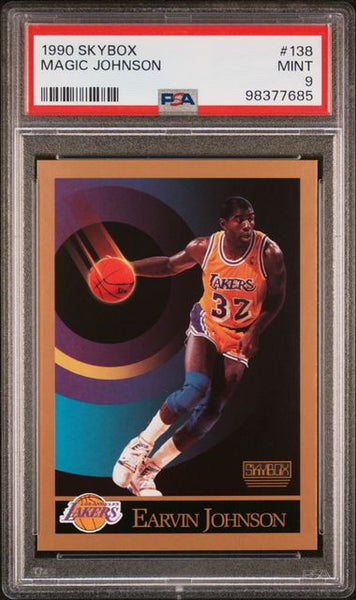 MAGIC JOHNSON 1990 NBA SKYBOX Card #138 LA LAKERS HOF PSA 9