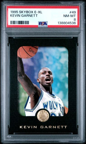 1995 SKYBOX E-XL #49 KEVIN GARNETT - Minnesota  Wolves - PSA 8 NM - MT