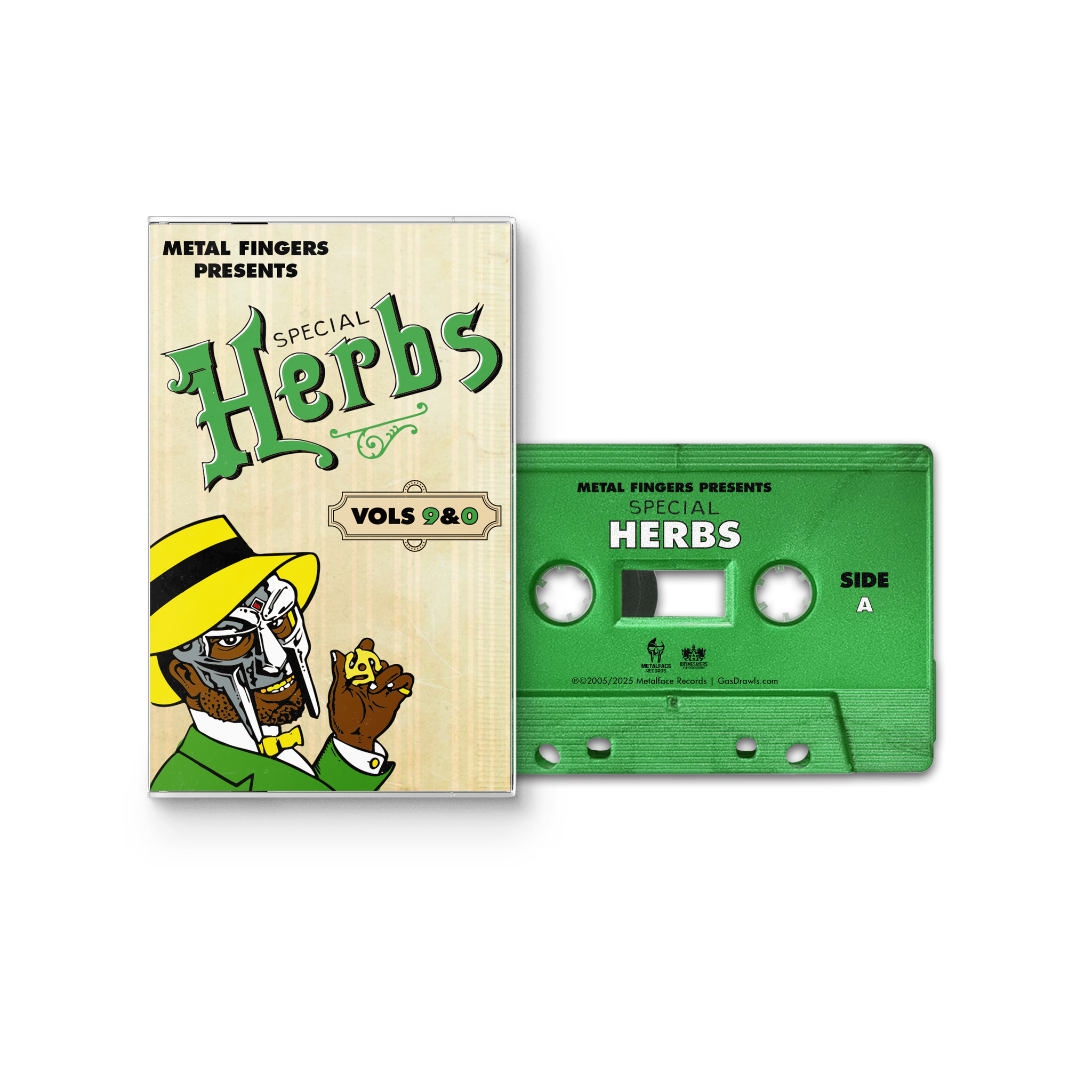 (Pre-Order) - MF DOOM - Metal Fingers Presents: Special Herbs Vol. 9 & 0' (2004) - New Cassette 2025 Rhymesayers Entertainment Tape - Hip Hop / Instrumental - Shuga Records