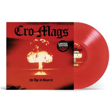 Cro-Mags - The Age of Quarrel (1986) - New LP Record 2025 Rock Hotel Astor Place Red Translucent Vinyl - Thrash Metal / Hardcore - Shuga Records