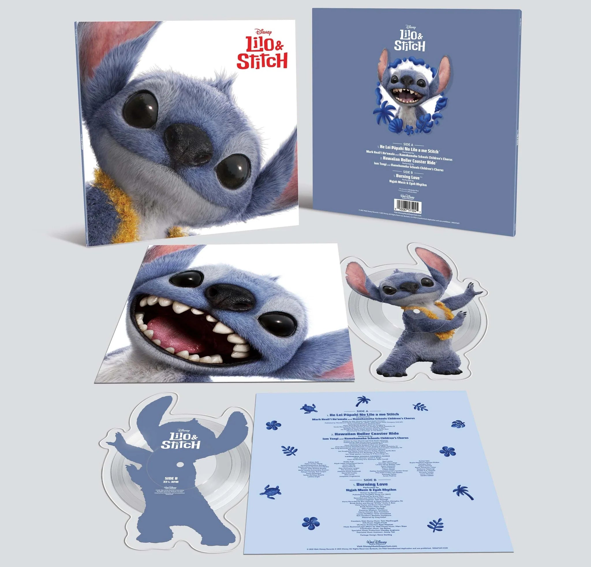 Soundtrack - Lilo & Stitch Movie - New 10" Single Record 2025 Walt Disney Picture Disc Die Cut Vinyl - Disney Soundtrack - Shuga Records