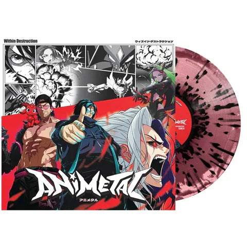 Within Destruction - ANIMETAL - New LP Record 2025 Sumerian Burgundy Pink Black Splatter Vinyl - Metalcore - Shuga Records