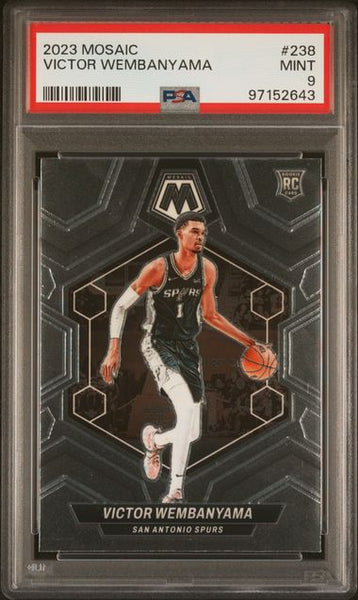 VICTOR WEMBANYAMA 2023 Panini MOSAIC Card #238 PSA 9
