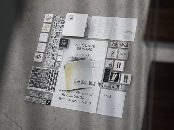 Teddy Atkatz and Nyco - A Square Beyond - New LP Record 2025 Self Released Clear 180 gram Vinyl, Letterpress Cover, Lyric Sheet, 10 Postcards, Sticker & Poster - Pop - Shuga Records