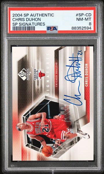 2004 SP AUTHENTIC SP SIGNATURES #SP-CD CHRIS DUHON SP SIGNATURES - Chicago Bulls PSA 8 NM - MT