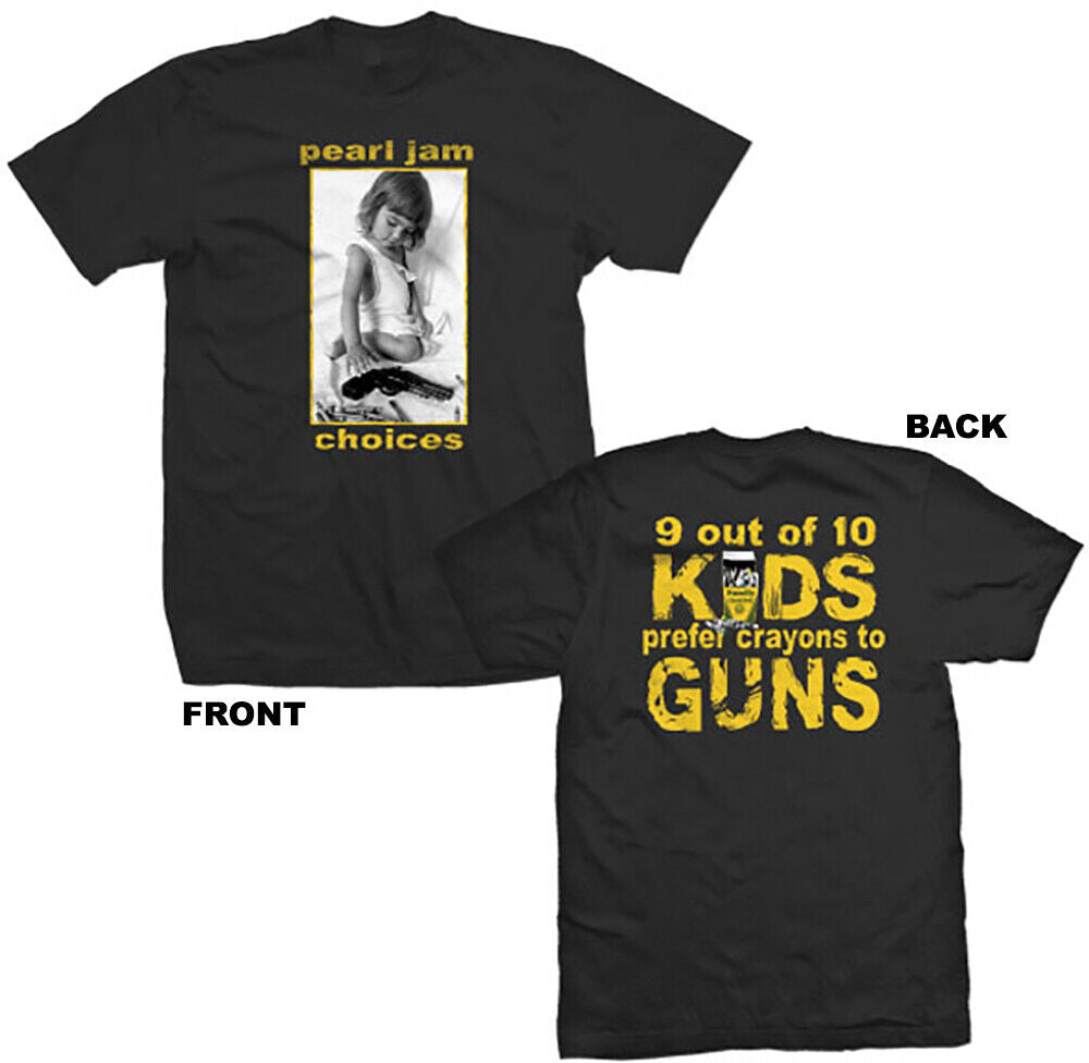 Pearl Jam - Choices T-Shirt with Front and Back Print - Small Size Only - Shuga Records