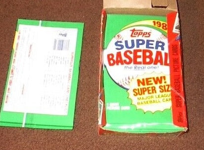 (1) One Pack - New Sealed Super Topps 1984 MLB Baseball Trading JUMBO 5"x7" Cards Pack - 1 Giant Card - Shuga Records