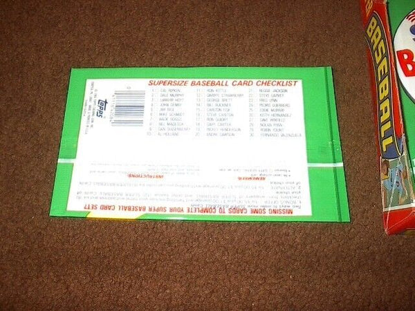 (1) One Pack - New Sealed Super Topps 1984 MLB Baseball Trading JUMBO 5"x7" Cards Pack - 1 Giant Card - Shuga Records