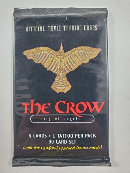 (1) One New Pack 1996 The CROW City Of Angles Movie Trading Card - 8 Cards & 1 Tattoo Per Pack - Shuga Records