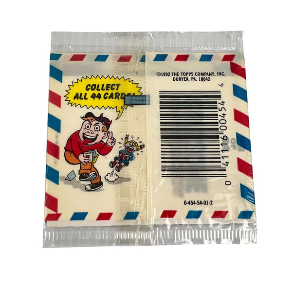 (1) One Pack - New Sealed Topps 1992 Gruesome Greetings Trading Card Pack - 3 Gross Cards & 1 Scratch N’ Stink - Shuga Records