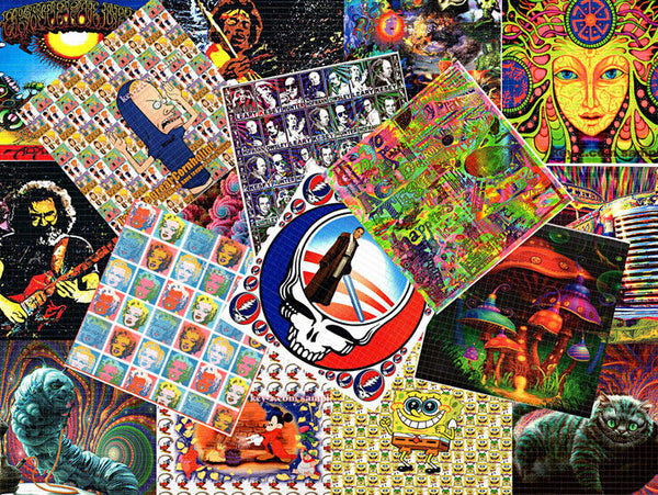 (1) Sheet Random - Ken Kesey's Blotter Pop Art - Various Acid Blotter Paper Art - Acid Free Perforated - Shuga Records