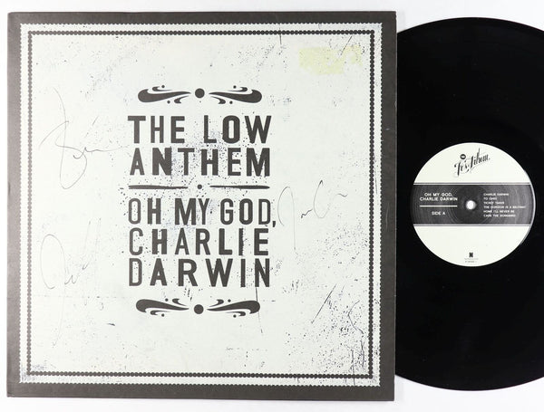 Signed Autographed - The Low Anthem – Oh My God, Charlie Darwin - Mint- LP Record 2009 Nonesuch USA Vinyl, CD, Silkscreened Cover - Indie Rock / Folk Rock / Acoustic - Shuga Records