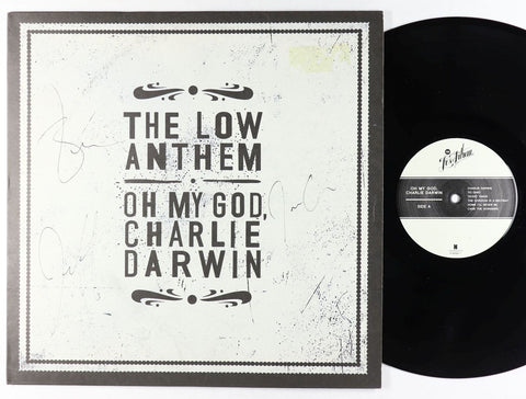 Signed Autographed - The Low Anthem – Oh My God, Charlie Darwin - Mint- LP Record 2009 Nonesuch USA Vinyl, CD, Silkscreened Cover - Indie Rock / Folk Rock / Acoustic