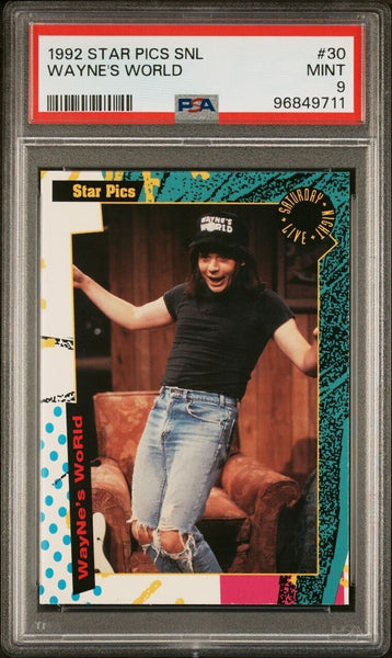 Wayne’s World - Mike Myers 1992 Star Pics Saturday Night Live SNL Card #30 - PSA 9 MINT - Shuga Records