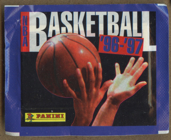 (1) One Pack - 1996-1997 Italy PANINI NBA Basketball Trading Sticker Card - 6 Stickers - Shuga Records