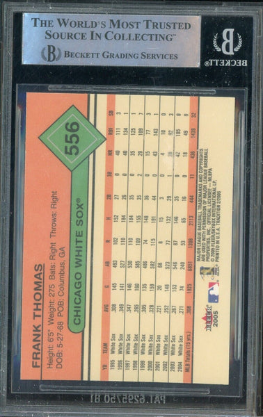 Signed Autographed - Frank Thomas - 2005 Fleer Tradition #556 Card BGS BAS - Shuga Records