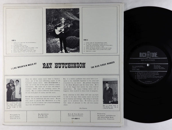 Ray Hutchinson - I Like Mountain Music - VG+ LP Record 1971 Rich-R-Tone USA Vinyl - Bluegrass / Appalachian Music / Folk - Shuga Records