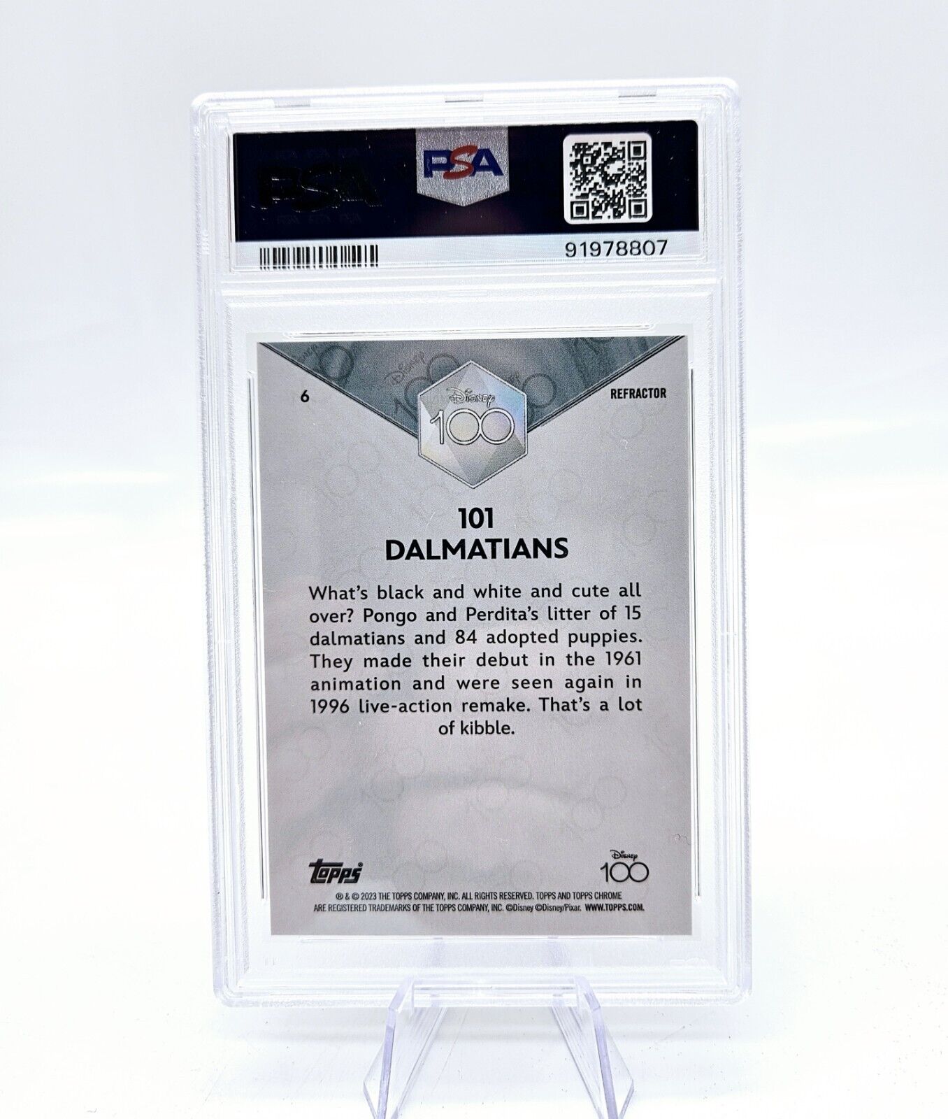 101 Dalmatians - 2023 Disney 100 Topps Chrome #6 Lucky Silver