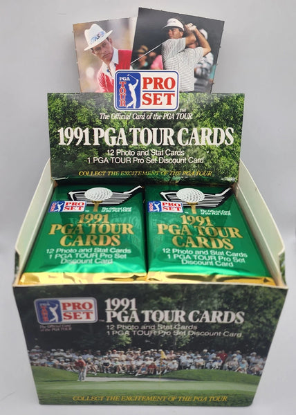 (1) One Pack - New 1991 PRO SET PGA Tour Gold Trading Card - 12 Cards - Shuga Records