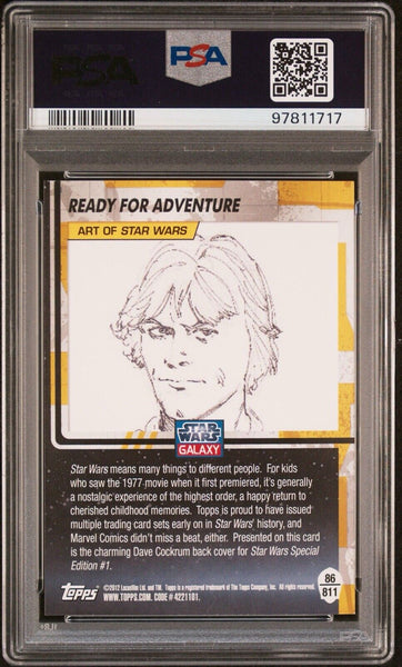 2012 TOPPS STAR WARS READY FOR ADVENTURE Card 86/811 - GALAXY SERIES 7 - PSA 9 - Shuga Records