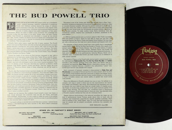 The Bud Powell Trio - The Bud Powell Trio (Charlie Mingus &Max Roach) - VG+ LP Record 1962 Fantasy USA Mono Original Vinyl - Jazz / Hard Bop