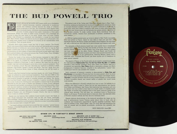 The Bud Powell Trio - The Bud Powell Trio (Charlie Mingus &Max Roach) - VG+ LP Record 1962 Fantasy USA Mono Original Vinyl - Jazz / Hard Bop - Shuga Records