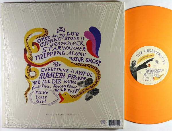 Signed Autographed - The Decemberists - I'll Be Your Girl - Mint- LP Record 2018 Capitol Orange Vinyl & Insert - Indie Rock - Shuga Records