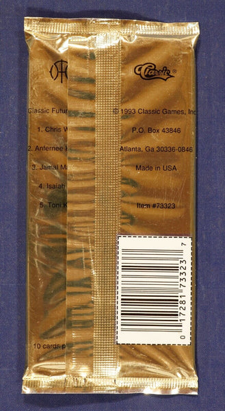 (1) One New Pack - Classic Basketball Futures 1993 Draft Picks Trading Card Pack - 10 Cards - Shuga Records