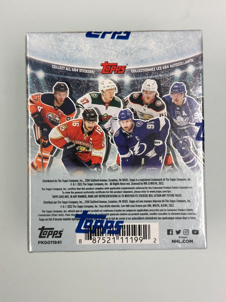 (1) One Pack - 2022-2023 Topps Hockey NHL Trading Sticker Card - 5 Cards - Shuga Records