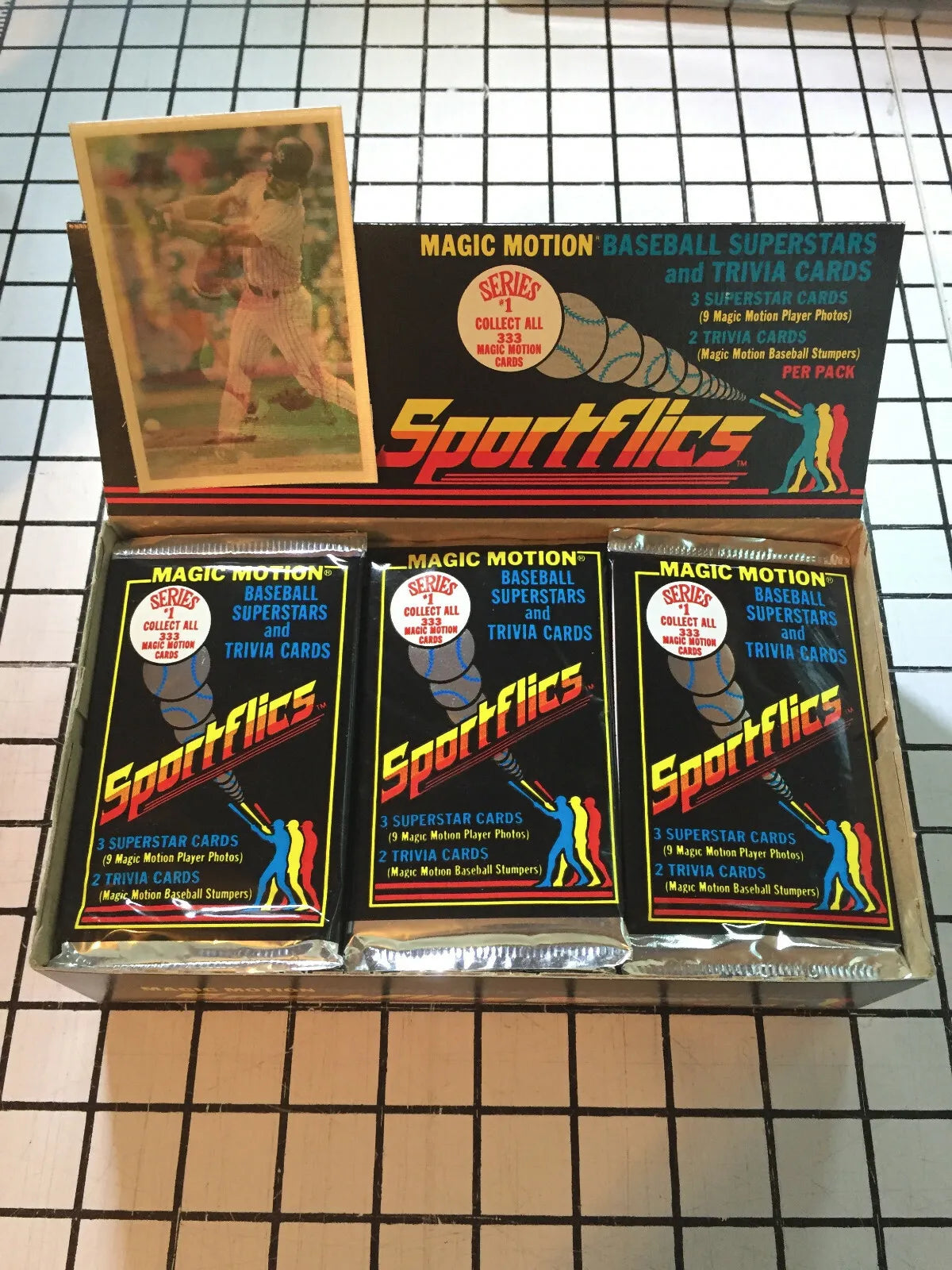 1) One Pack - New Sealed 1986 SPORTFLICS 3D MLB Baseball Trading