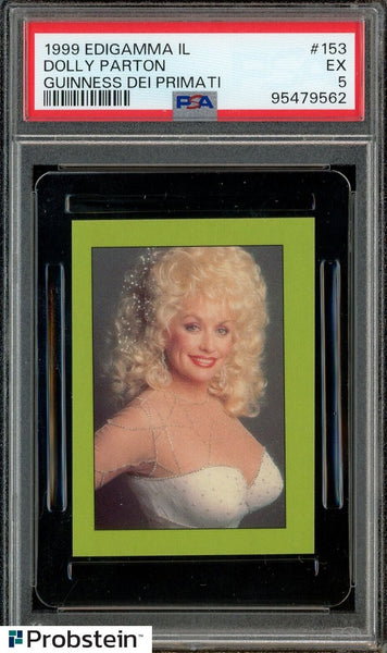 Dolly Parton - 1999 Edigamma IL Guinness Dei Primati #153 Card - PSA 5 EX HIGHEST GRADED - Shuga Records
