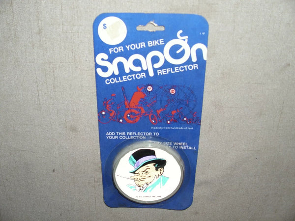 1976 Vintage DC Comics - The Penguin SNAPON / Snap-On Bike Bicycle REFLECTOR - Made in USA IL Chicago - Shuga Records