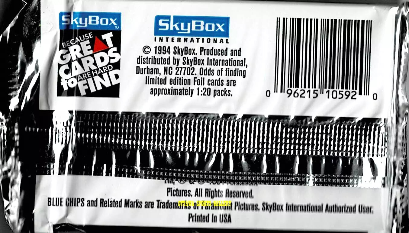 1) One Pack - 1994 SKYBOX Blue Chips NBA Hit Movie Basketball Trading