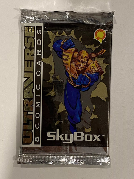 (1) One New Sealed Pack 1993 Skybox - Malibu Ultraverse Comic Trading Card - 8 Cards - Shuga Records