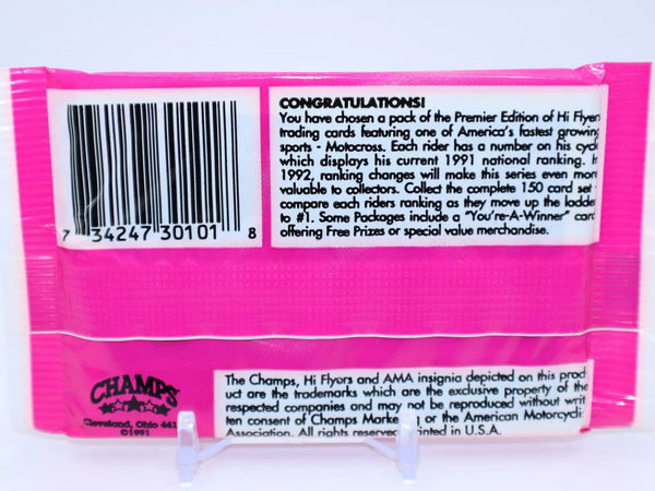 (1) One Pack - 1991 CHAMPS Top Pro Hi Flyers Motocross Motorcycle Trading Card - 10 Cards - Shuga Records