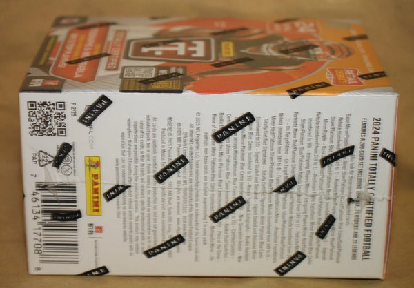 (1) One New Blaster Box - 2024 Panini Totally Certified Football Trading Card 6 Packs - 4 Cards Per Pack