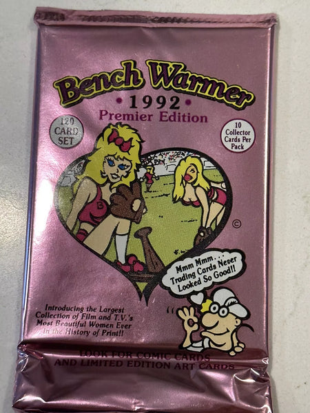 (1) One New Pack - 1992 Bench Warmer Premier Edition Trading Card - 10 Cards Per Pack - Shuga Records