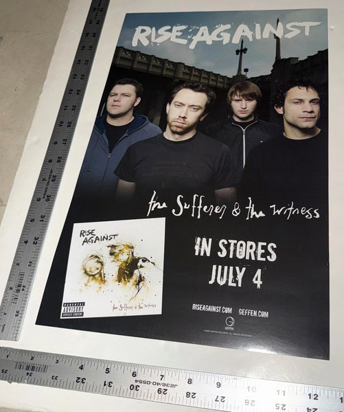 Rise Against - The Sufferer & the Witness - 2006 Double Sided Promo Poster - 11" x 17"