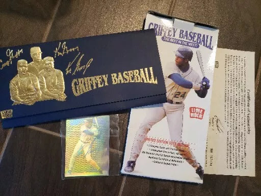 (1) One Pack - New Sealed 1992 Lime Rock Ken Griffey Jr MLB Family Hologram Cards & Authentic Numbered COA - 3 Cards - Shuga Records
