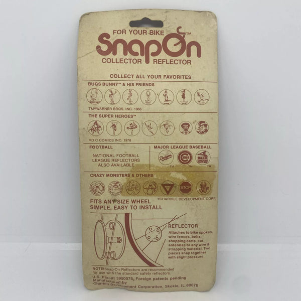1976 Vintage DC Comics - The Penguin SNAPON / Snap-On Bike Bicycle REFLECTOR - Made in USA IL Chicago - Shuga Records