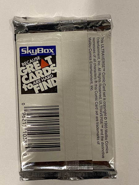 (1) One New Sealed Pack 1993 Skybox - Malibu Ultraverse Comic Trading Card - 8 Cards - Shuga Records