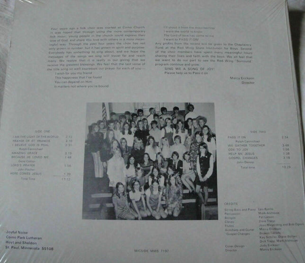 Joyful Noise – Pass It On - VG+ LP Record 1972 Private Press USA Vinyl - Outsider Folk / Religious - Shuga Records