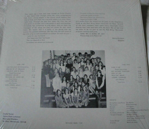 Joyful Noise – Pass It On - VG+ LP Record 1972 Private Press USA Vinyl - Outsider Folk / Religious