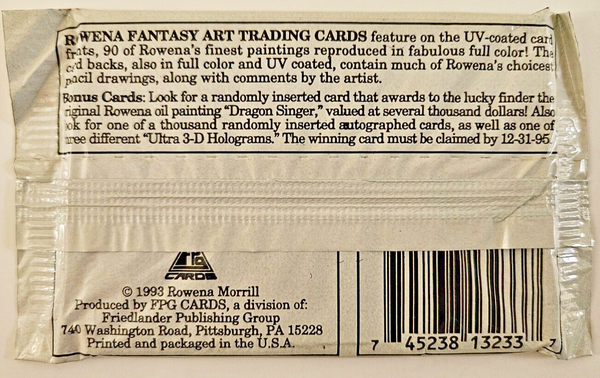 (1) One Pack - FPG 1993 Rowena Fantasy Art Trading Card - 10 Cards - Shuga Records