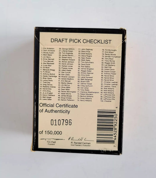 FRONT ROW Basketball 1992 Draft Picks Card Set - 100 Cards & Numbered - Shuga Records