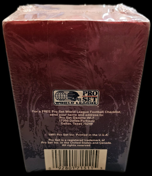 New - 1991 Pro Set World League Inaugural Series Football 150 Card Set Factory Sealed