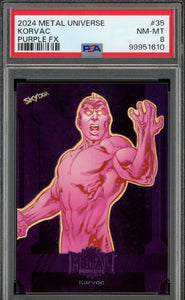 Korvac - 2024 Marvel Skybox Metal Universe #35 Purple FX Card 053/199 - PSA 8 NM MT - Shuga Records